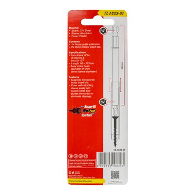 Screw Guide Magnetic 1/4'm X 1/4'f 80mm Bit Extention